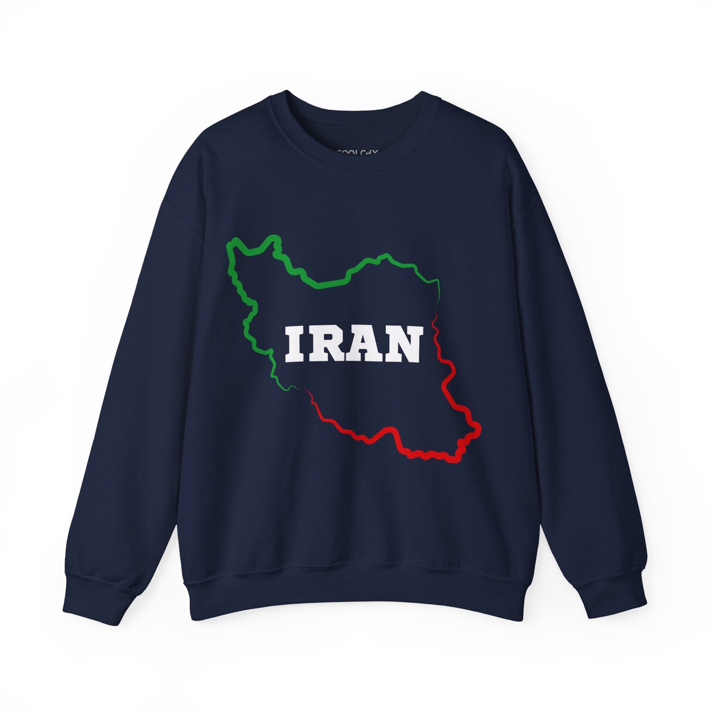 Iran Map - Flag Colors Sweatshirt