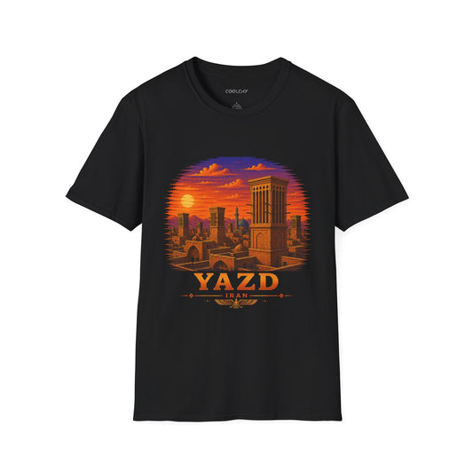 Yazd Windcatchers - Pixel Art Unisex T-Shirt