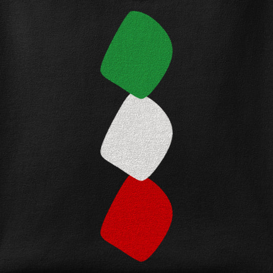 Close-up of the 3 Noqte Iran Flag print showing ink detail on the fabric