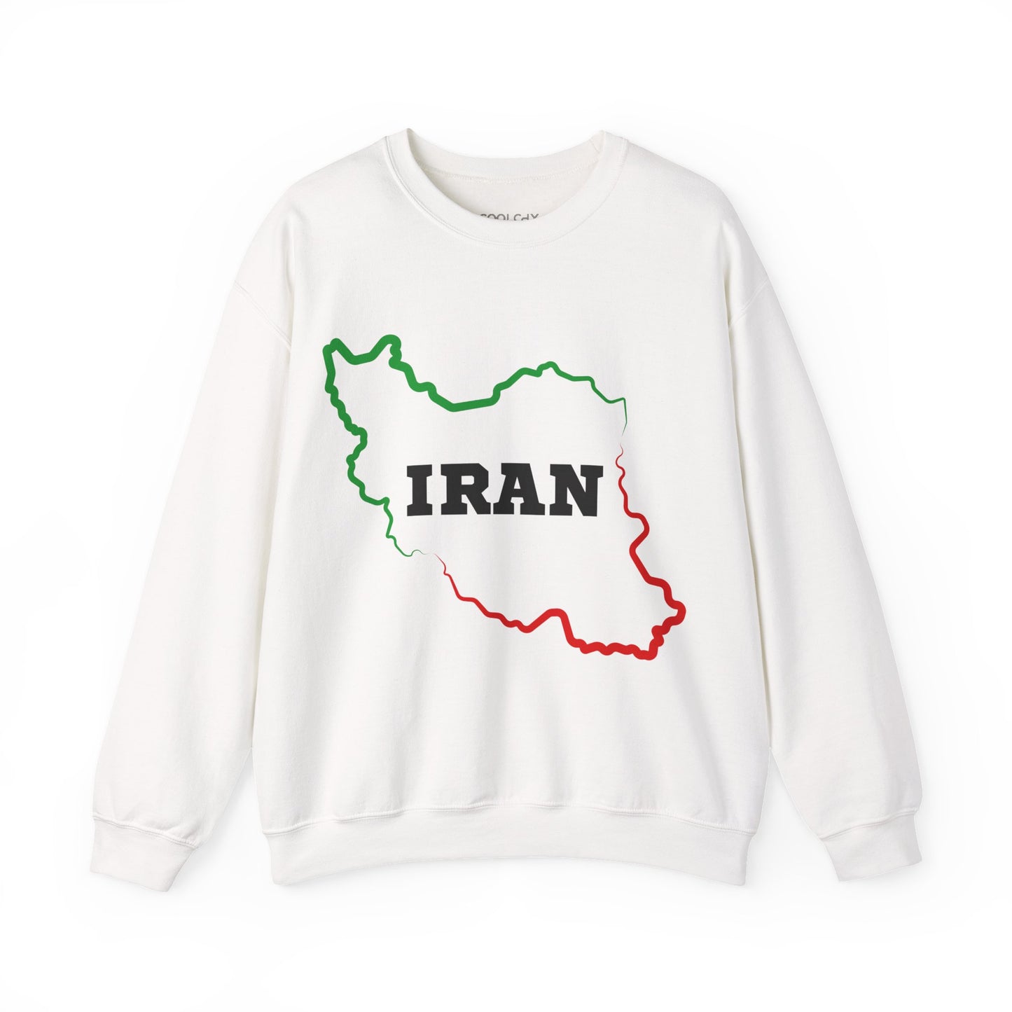 Iran Map - Flag Colors Sweatshirt
