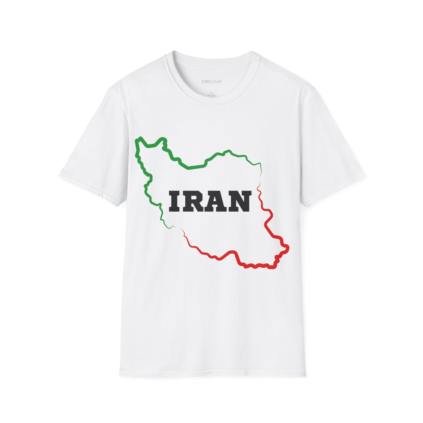 Iran Map - Flag Colors Unisex T-Shirt