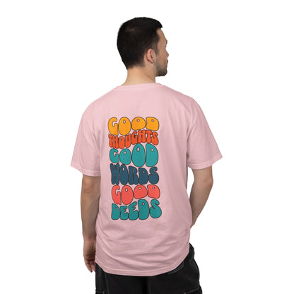 Good thoughts, good words, good deeds - hippie Premium Tee - Back Print