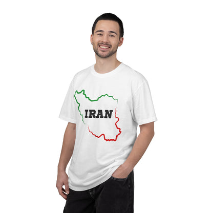 Iran Map - Flag Colors Premium Tee