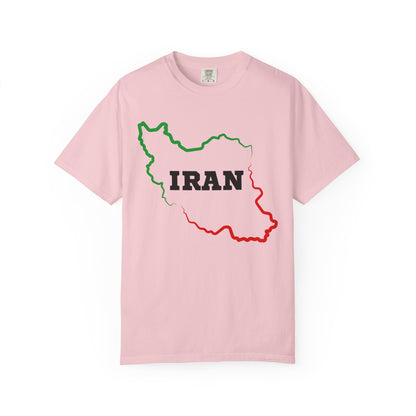 Iran Map - Flag Colors Premium Tee