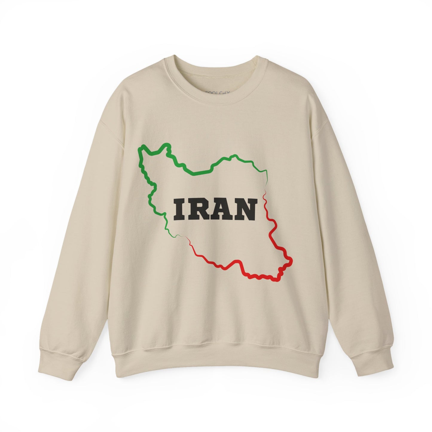 Iran Map - Flag Colors Sweatshirt