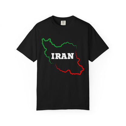 Iran Map - Flag Colors Premium Tee