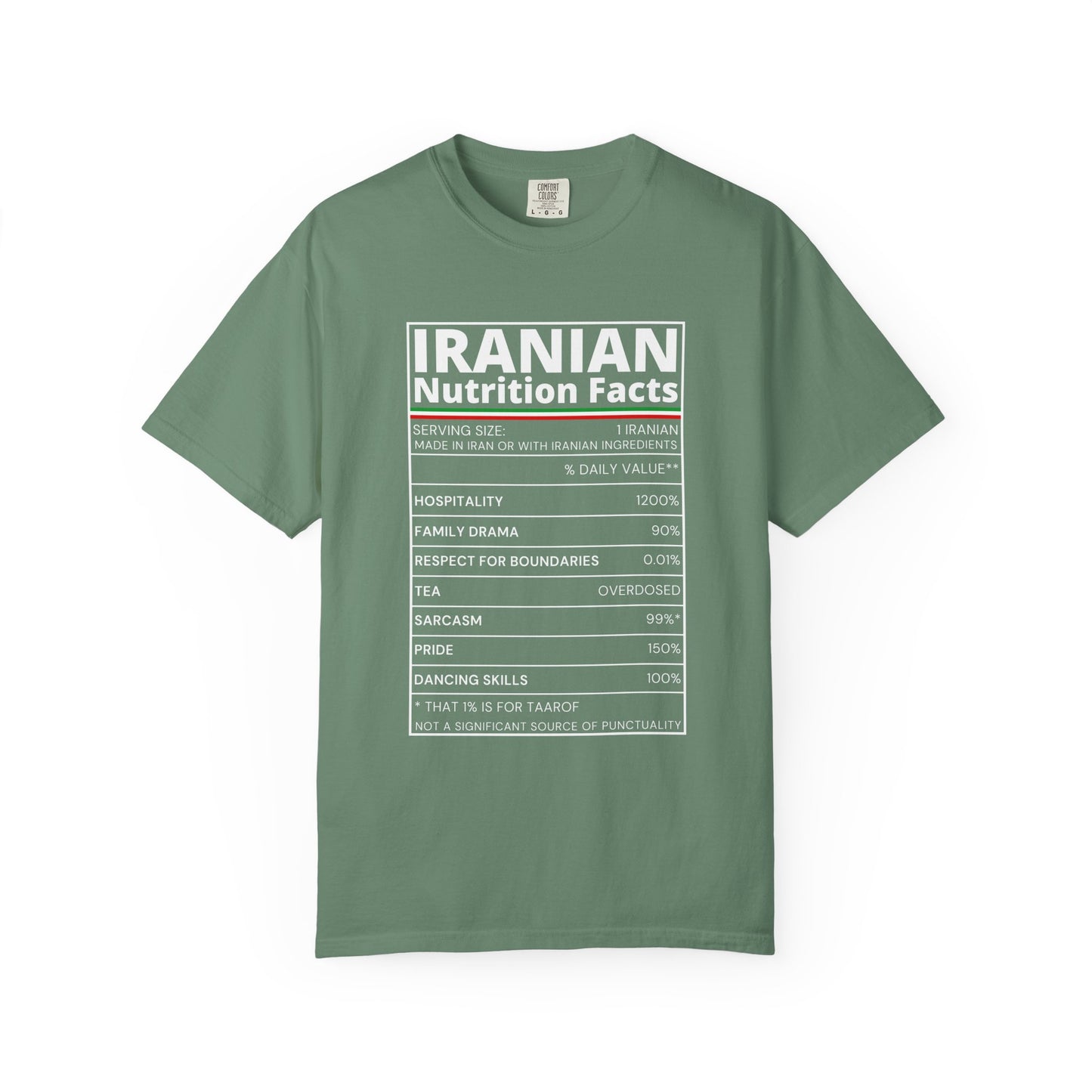 Iranian Nutrition Facts Premium Tee
