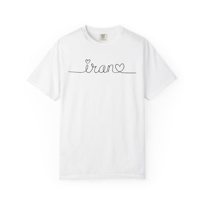 Iran Heart Line Art Premium Tee