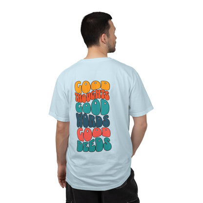 Good thoughts, good words, good deeds - hippie Premium Tee - Back Print