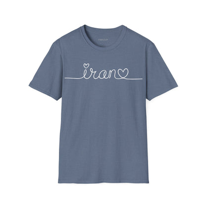 Iran Heart Line Art Unisex T-Shirt