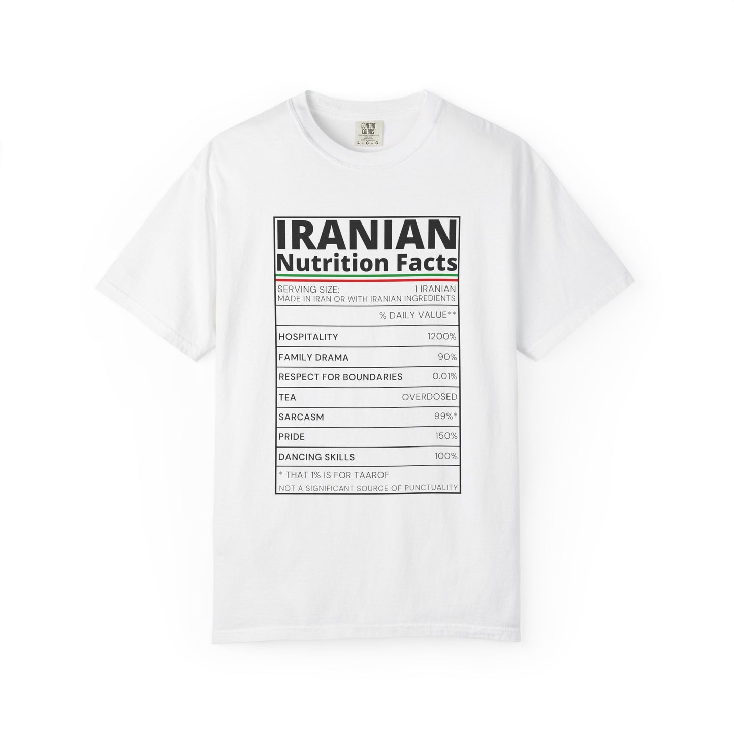 Iranian Nutrition Facts Premium Tee
