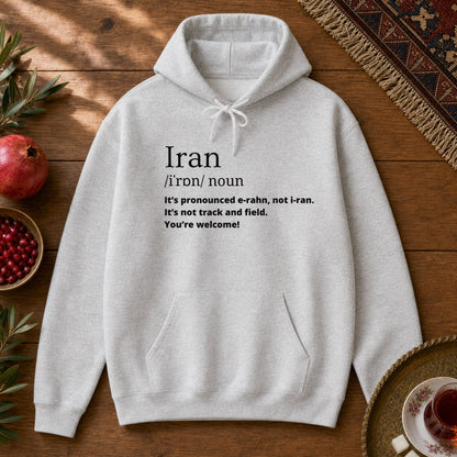 Iran Pronunciation Hoodie - Ash