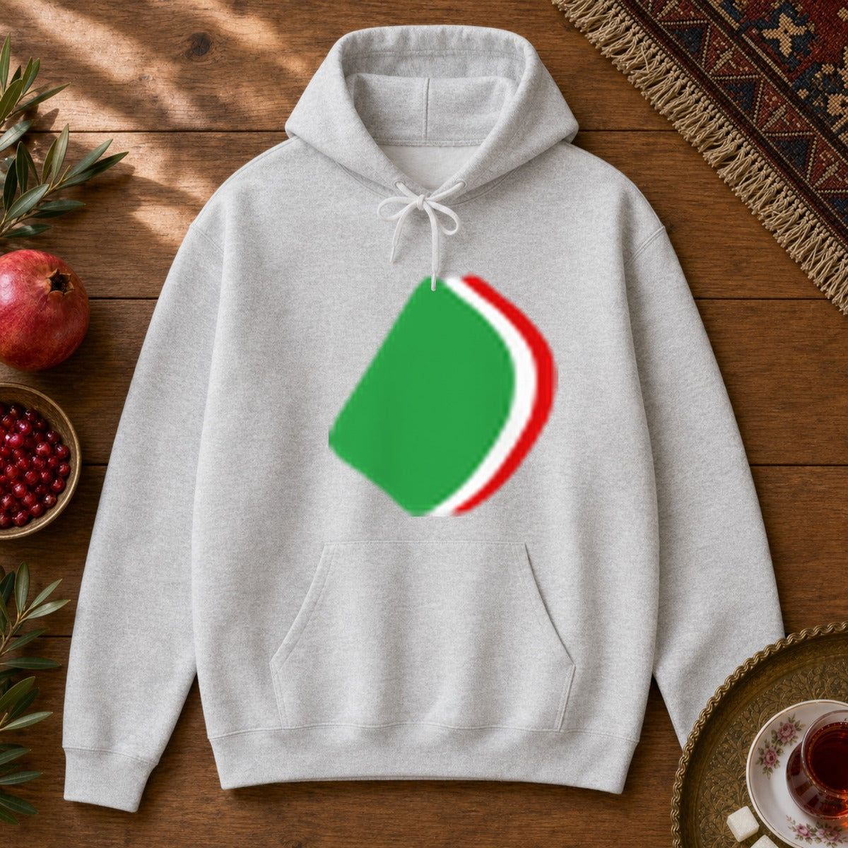 Flag Noqte Hoodie - Ash