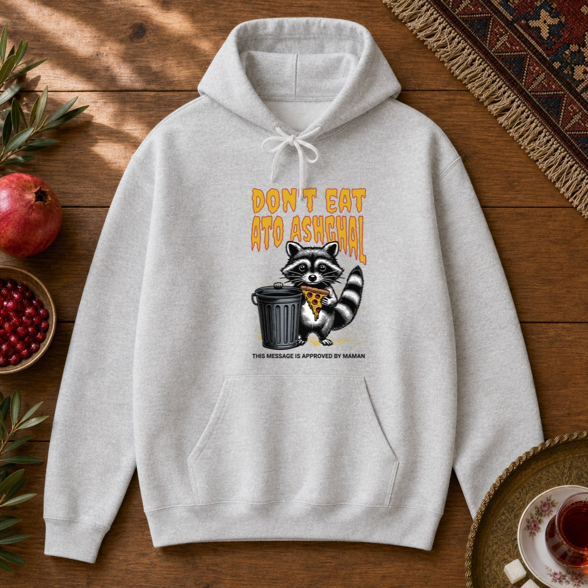 Don't Eat Ato Ashghal Hoodie - Ash