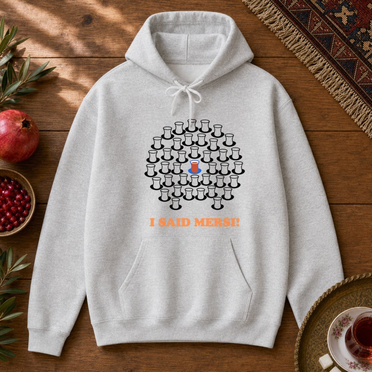 I Said Mersi Hoodie - Ash