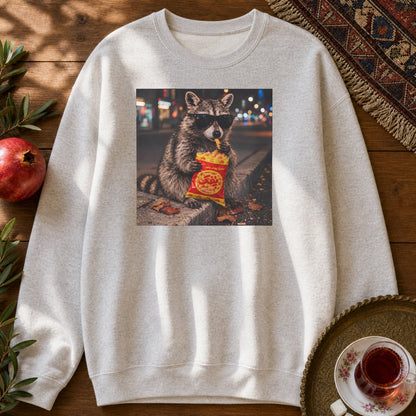 Pofak Raccoon Sweatshirt - Ash