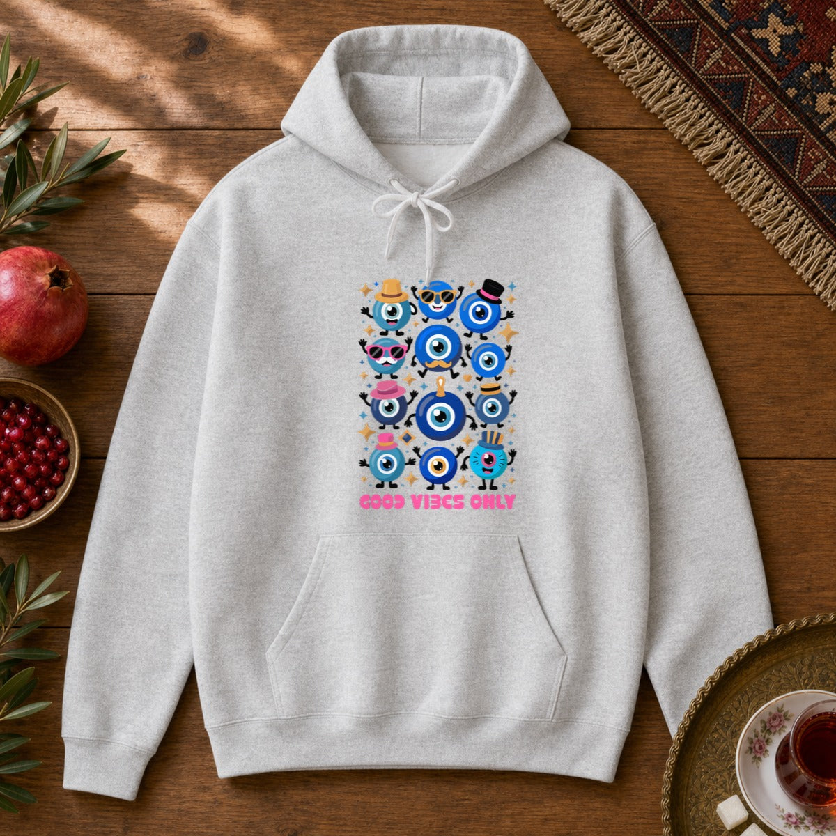 Good Vibes Only Hoodie - Ash