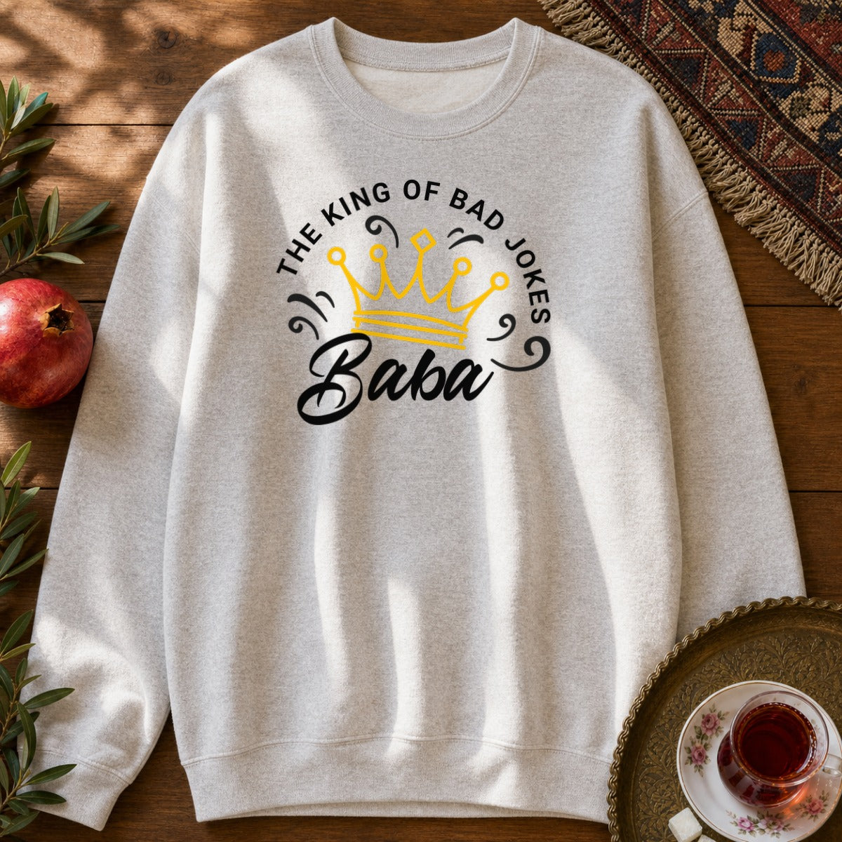 Baba - Bad Jokes King Sweatshirt - Ash