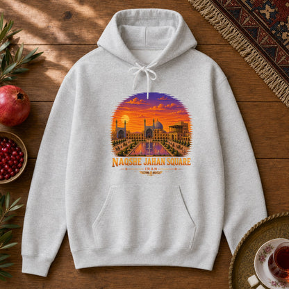 Naqshe Jahan Square - Pixel Art Hoodie - Ash