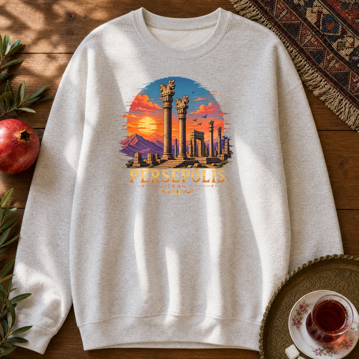 Persepolis - Pixel Art Sweatshirt - Ash