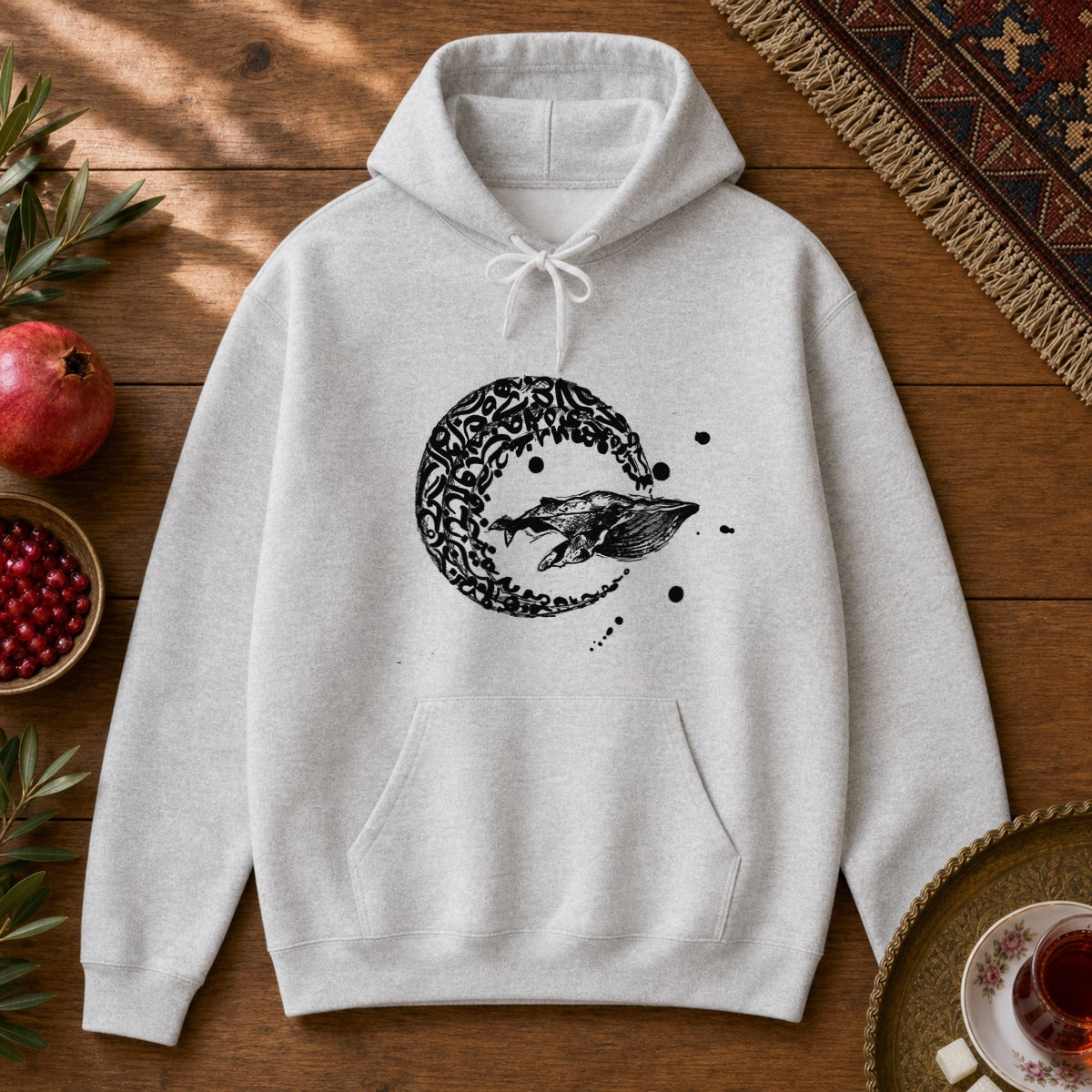 Whale Journey Hoodie - Ash