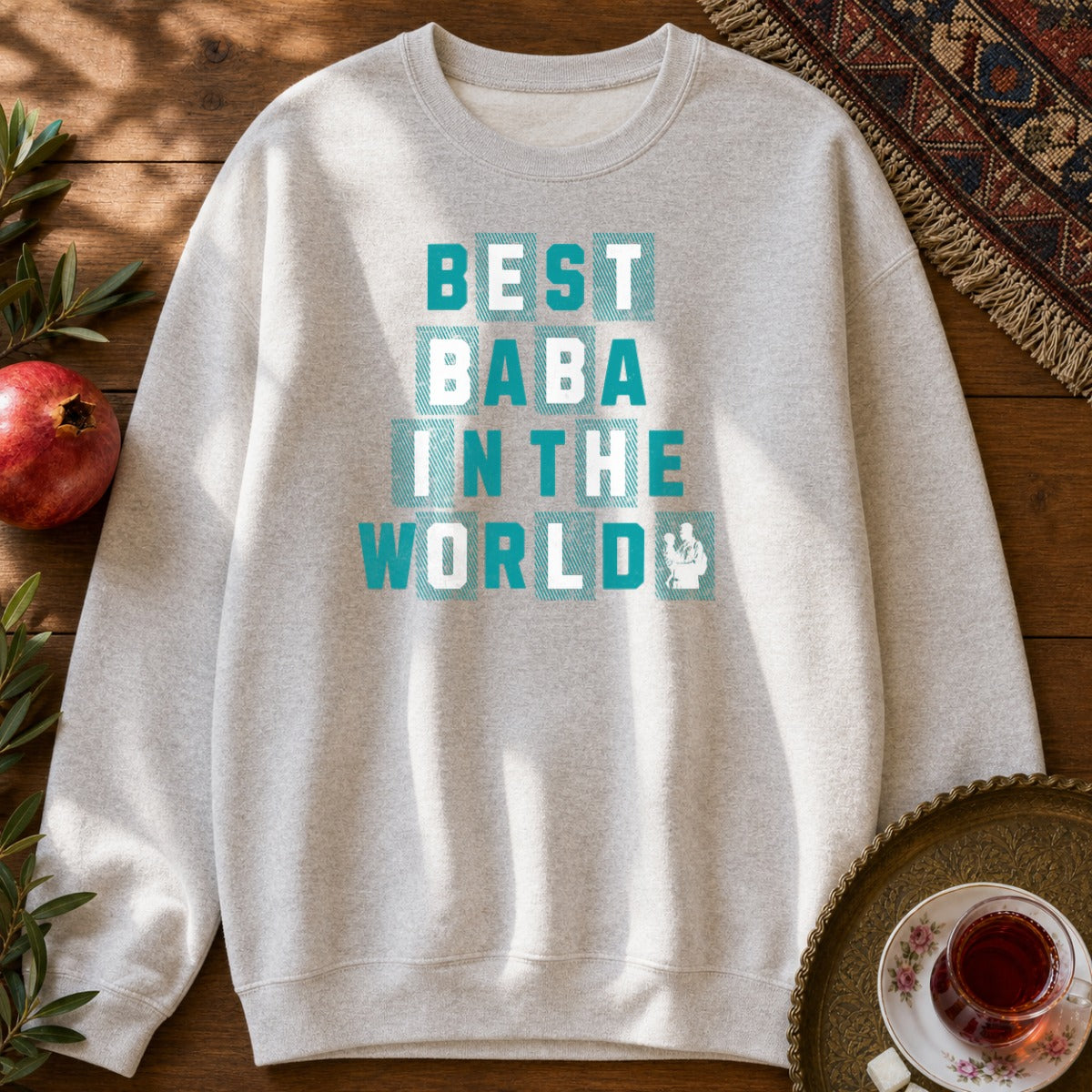 Best Baba in the World Sweatshirt - Ash
