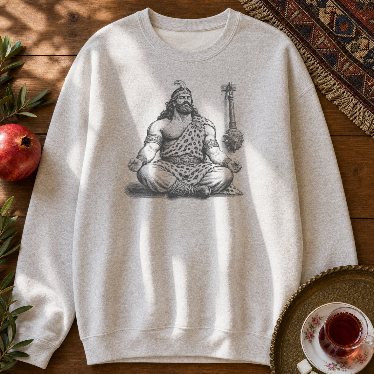 Meditating Rostam Sweatshirt - Ash