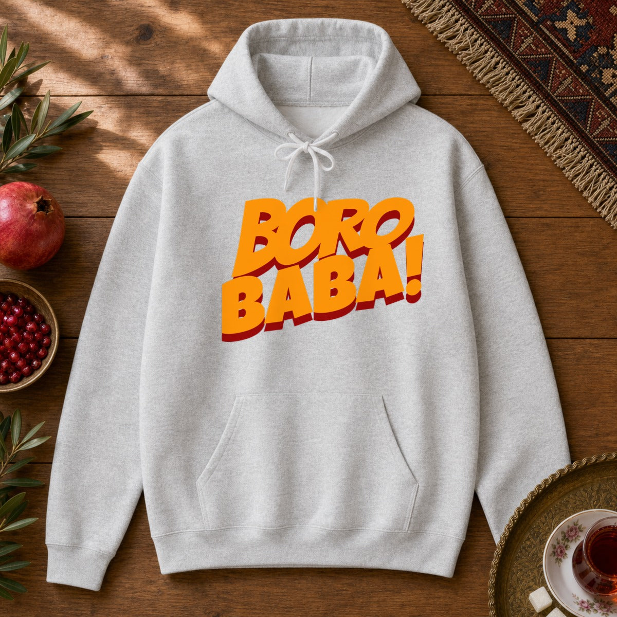 Boro Baba Hoodie - Ash