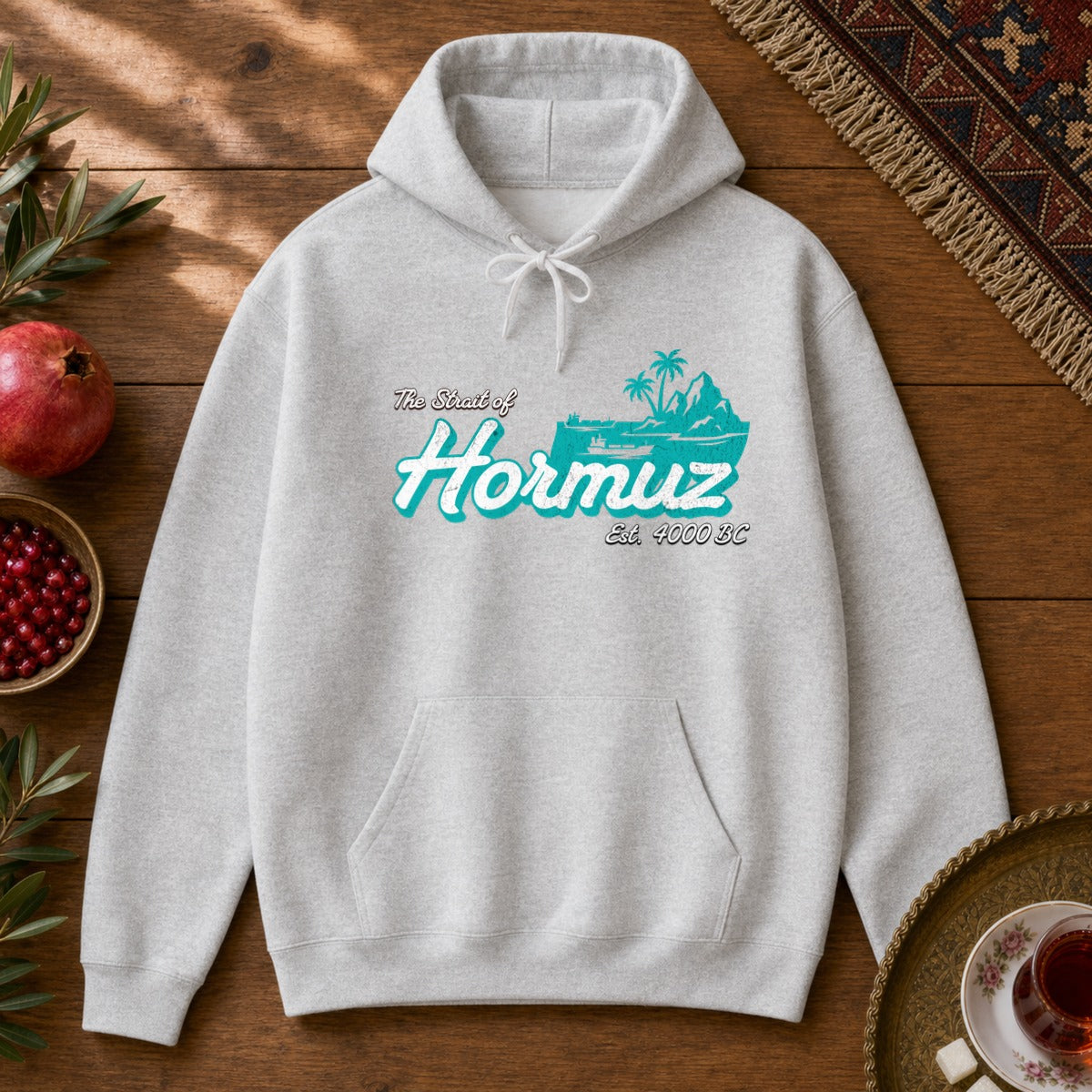 Strait of Hormuz Scene Hoodie - Ash