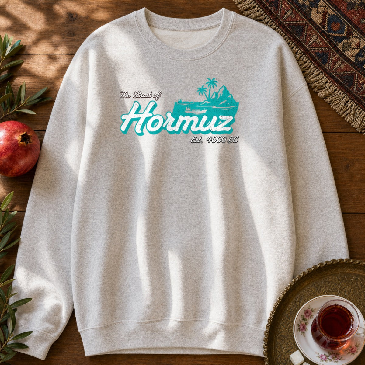 Strait of Hormuz Scene Sweatshirt - Ash