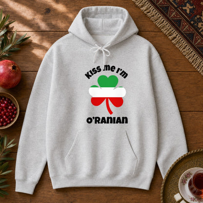 Kiss Me I'm O'Ranian Hoodie - Ash