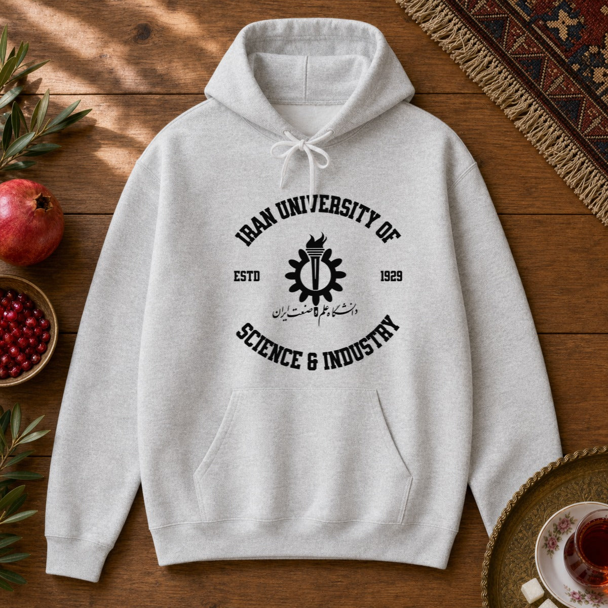 Iran University of Science and Technology Hoodie - Ash