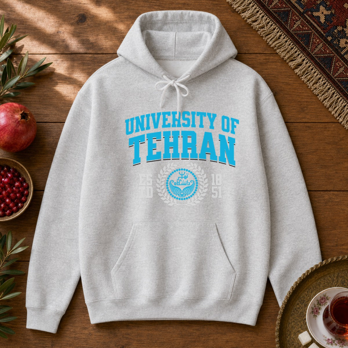 University of Tehran Hoodie - Ash