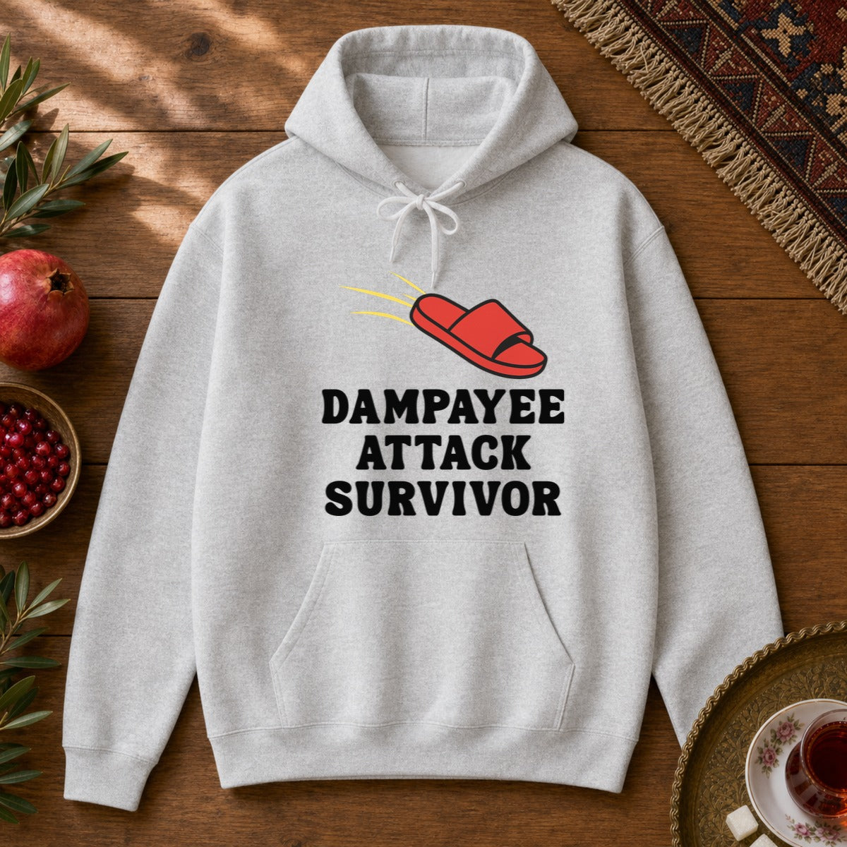 Dampayee Attack Survivor Hoodie - Ash