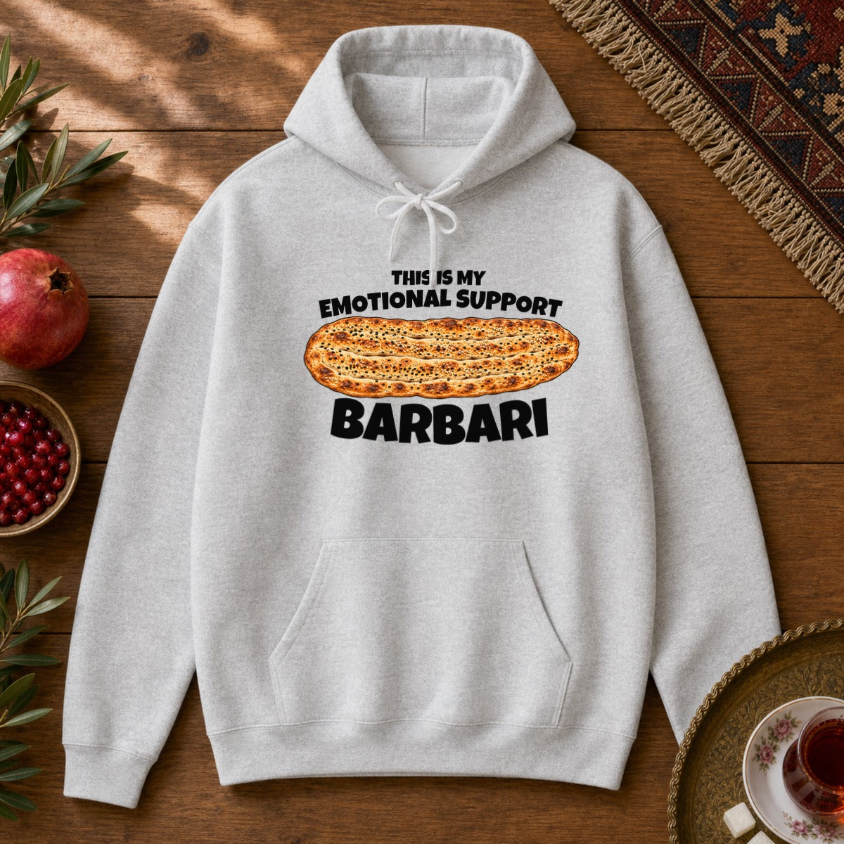 Emotional Support Barbari Hoodie - Ash