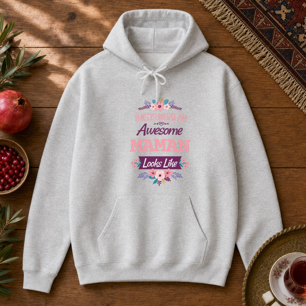 Awesome Maman Hoodie - Ash