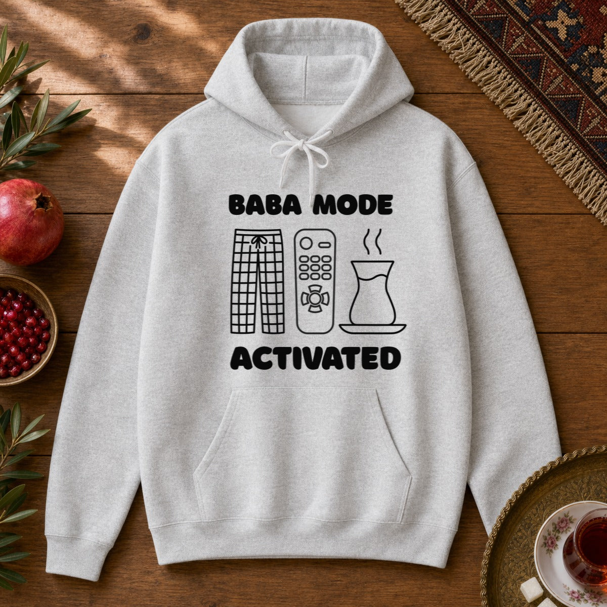 Baba Mode Activated Hoodie - Ash