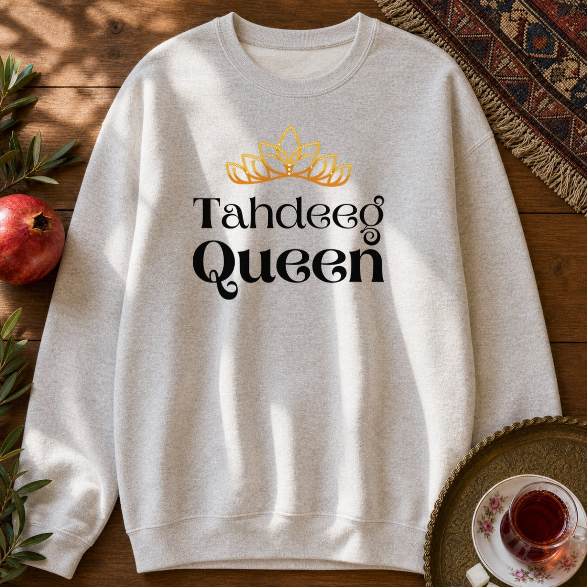 Tahdeeg Queen Sweatshirt - Ash