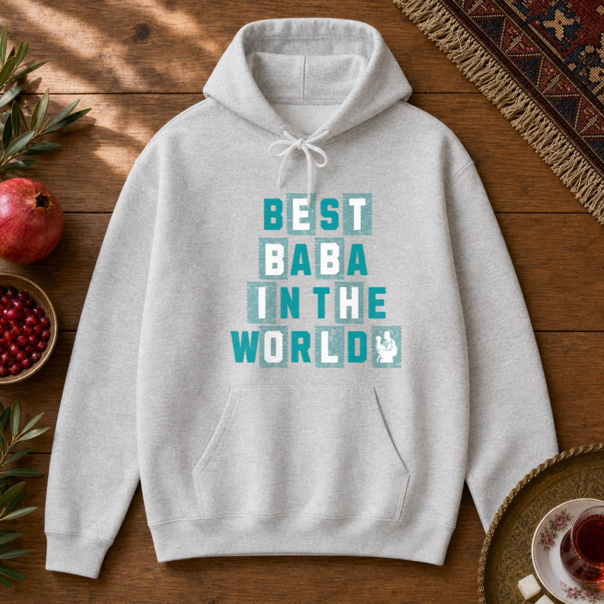 Best Baba in the World Hoodie - Ash