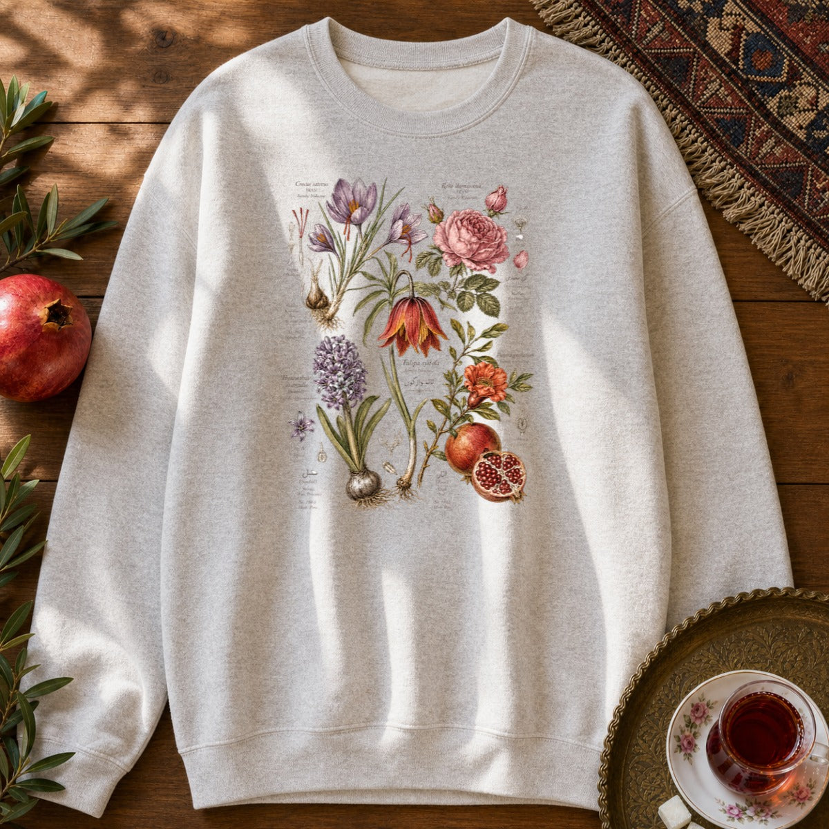 Flora of Iran Sweatshirt - Ash