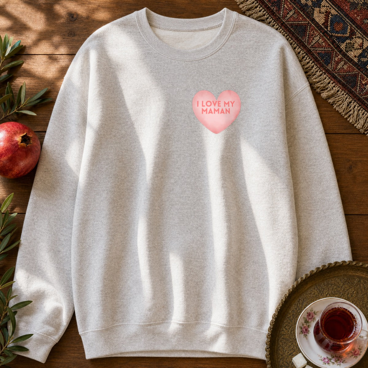 I love my Maman Sweatshirt - Ash