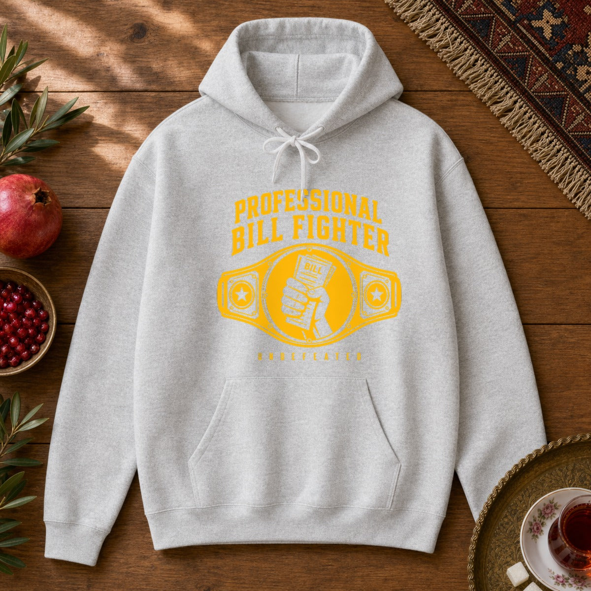 Professional Bill Fighter Hoodie - Ash