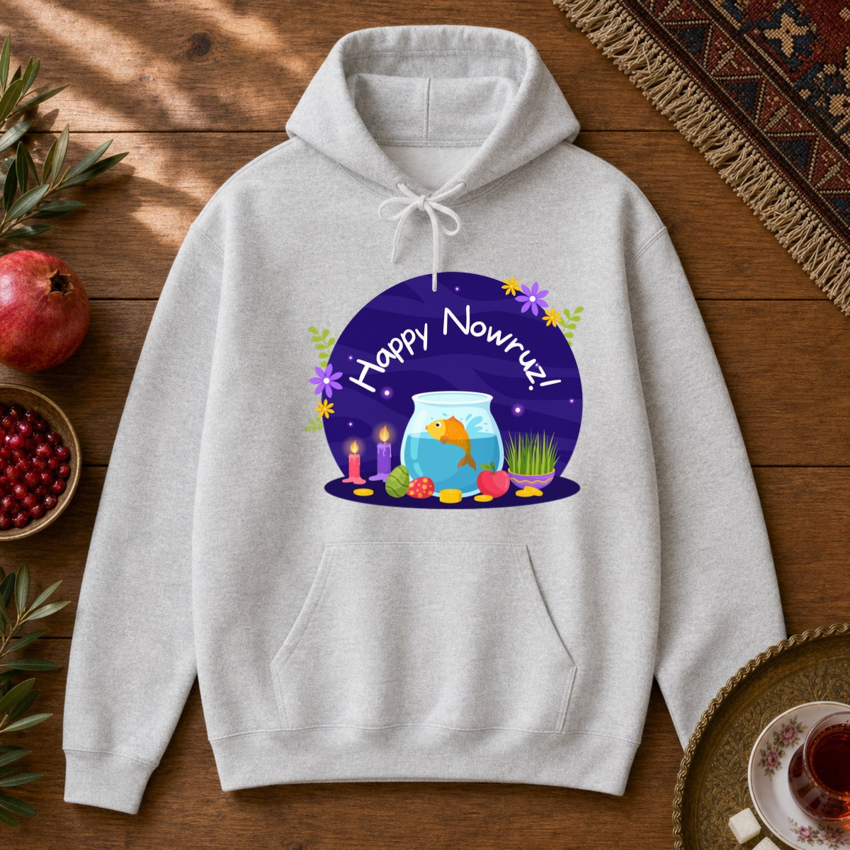 Haft-Seen Nowruz Hoodie - Ash