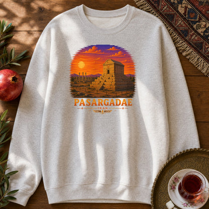 Pasargadae - Pixel Art Sweatshirt - Ash