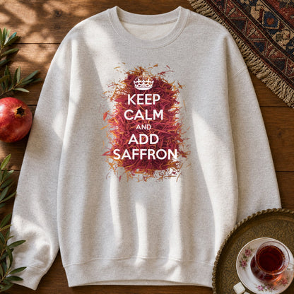 Keep Calm and Add Saffron Sweatshirt - Ash