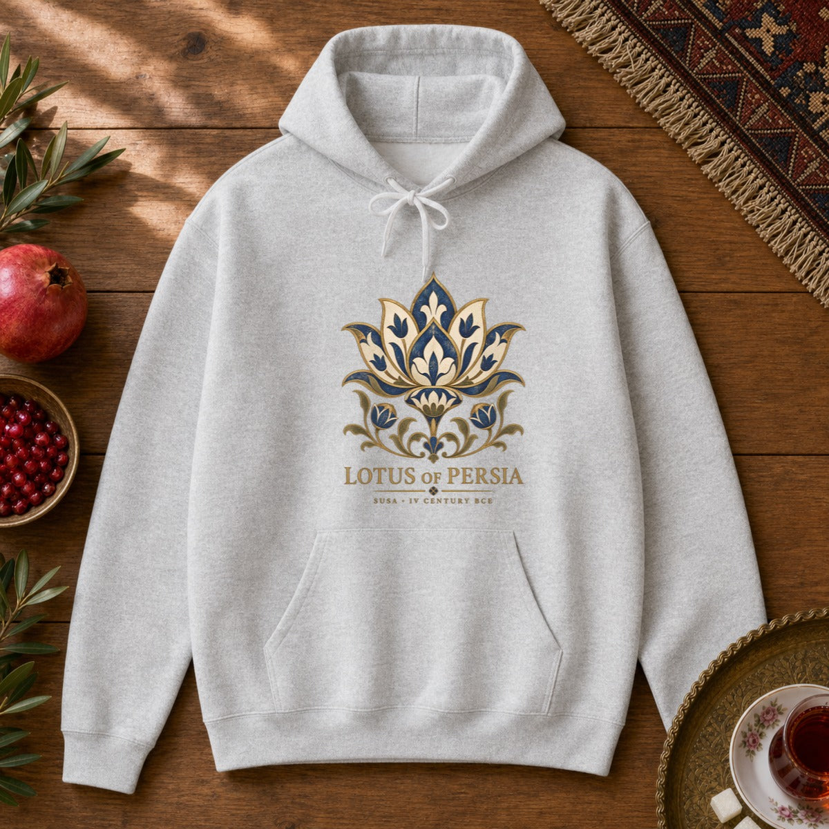 Lotus of Persia Hoodie - Ash