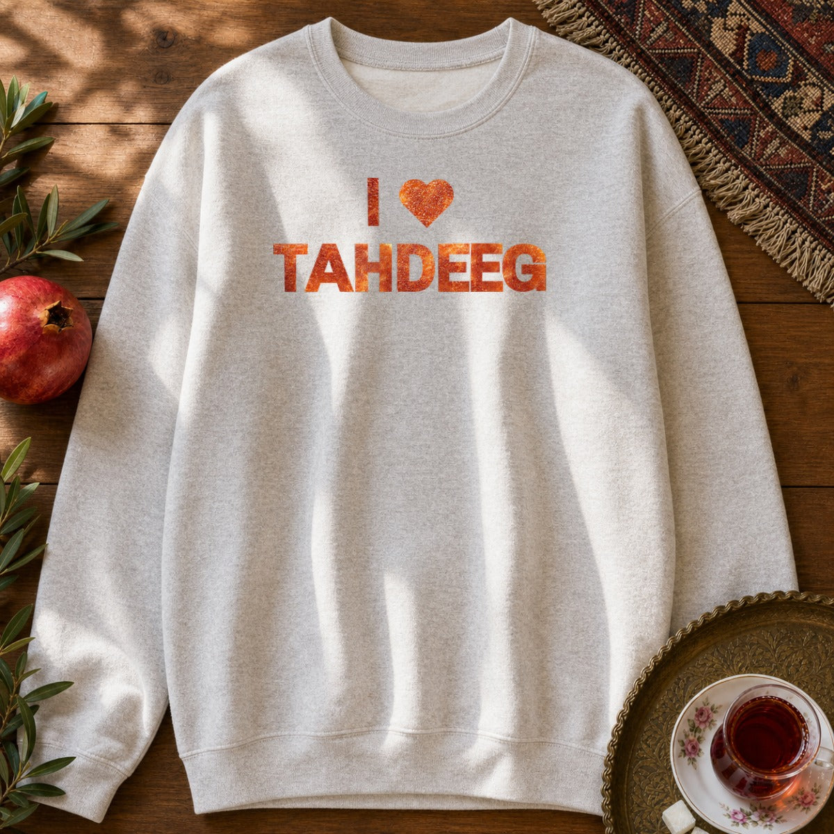 I Love Tahdeeg Sweatshirt - Ash