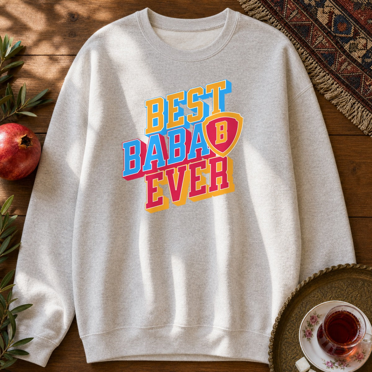 Best Baba Ever - Shield Sweatshirt - Ash