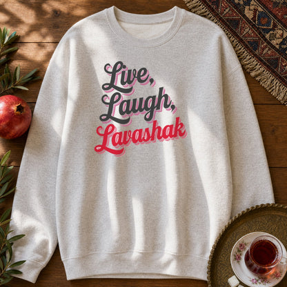 Live, Laugh, Lavashak Sweatshirt - Ash