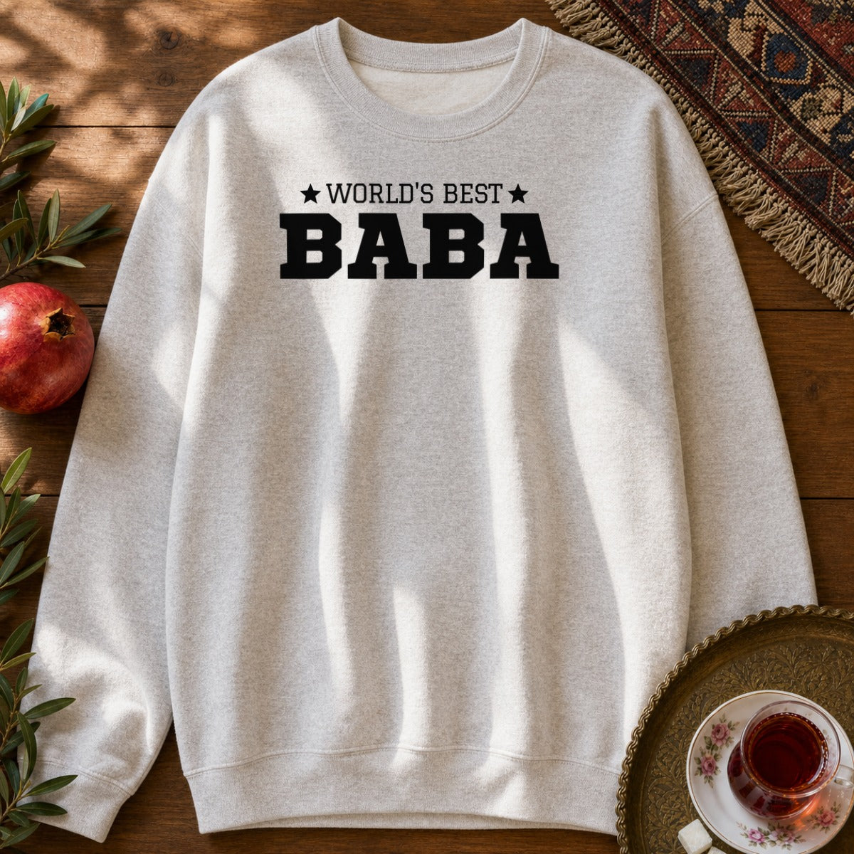 World's Best Baba Sweatshirt - Ash